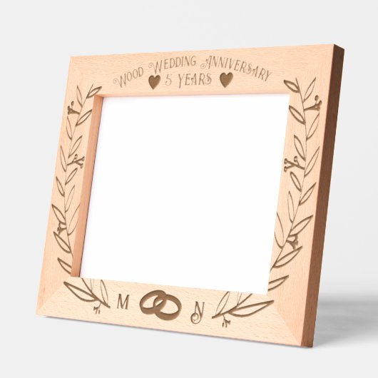 木製写真パーソナライズされた額縁記念品 レーザー彫刻フレーム (左)