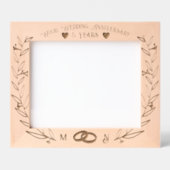 木製写真パーソナライズされた額縁記念品 レーザー彫刻フレーム (正面)