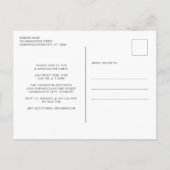 木製写真素朴コラージュ卒業 インビテーションポストカード (裏面)