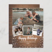 木製写真素朴コラ数々のージュ シーズンカード (正面/裏面)