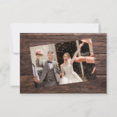 木製写真素朴サンキューカード – カスタマイズ可能 サンキューカード (裏面)