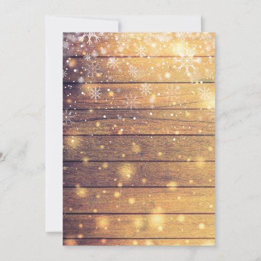 木製写真素朴ファミリー定義クリスマス シーズンカード (裏面)