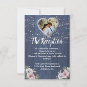 木製写真素朴結婚式レセプションカード 出欠カード (正面)