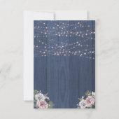 木製写真素朴結婚式レセプションカード 出欠カード (裏面)