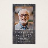 木製写真葬儀記念祈りの言葉カード (正面)