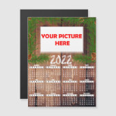 木製写真2022カスタマイズ冷蔵庫用マグネットカレンダー (正面/裏面)