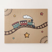 木製列車 ジグソーパズル (横)