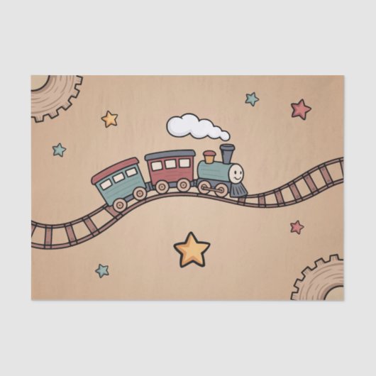 木製列車 薄葉紙 (正面)