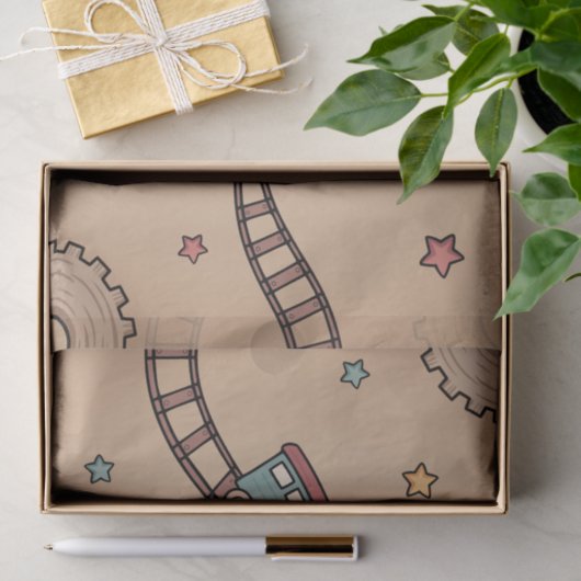 木製列車 薄葉紙 (ギフト)