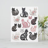 木製動揺してフローラ猫の装飾 (スタンド正面)