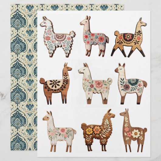 木製動揺してラマ装飾 (正面/裏面)