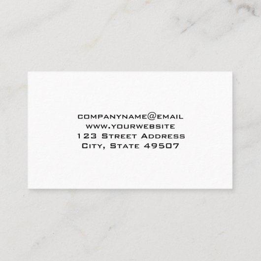 木製卓上の大工の道具 名刺 (裏面)