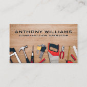 木製卓上の大工の道具 名刺 (正面)