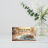 木製卓上の暖かい生地ベーキング 名刺 (スタンド正面)