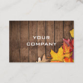 木製名刺テンプレートの紅葉 名刺 (正面)
