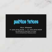 木製名刺絵画の柵 名刺 (裏面)