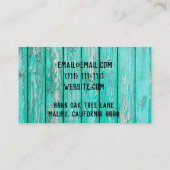 木製名刺 名刺 (裏面)