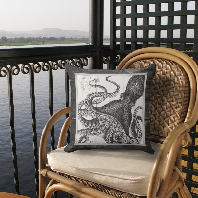 木製外素朴面枕のタコ アウトドアクッション (クリエイターアップロード済み)