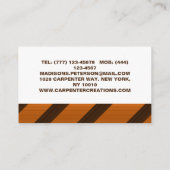 木製大工プロフェッショナル建築 名刺 (裏面)