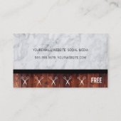 木製大理石せん断ロゴ(ロイヤリティ) ロイヤリティカード (裏面)