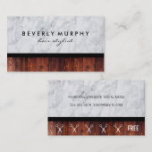 木製大理石せん断ロゴ(ロイヤリティ) ロイヤリティカード (正面/裏面)