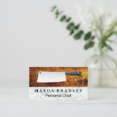 木製大理石 |肉切り包丁 名刺 (スタンド正面)