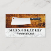 木製大理石 |肉切り包丁 名刺 (正面)