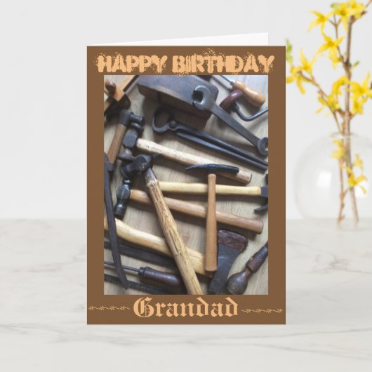 木製工具 カード (黄色い花)