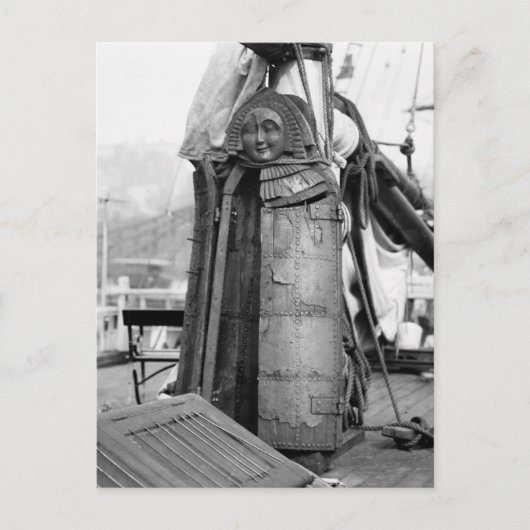 木製巫女、拷問装置、1910年代 ポストカード (正面)