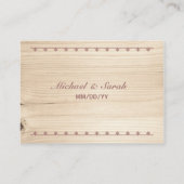 木製披露宴筐体 エンクロージャーカード (裏面)