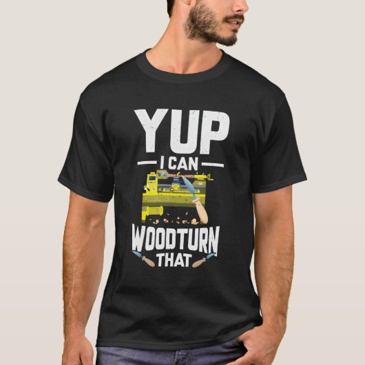 木製旋削ウッドターナー木製旋盤工具木工 Tシャツ (正面)