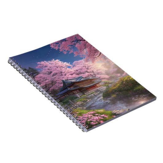 木製日本のハウスバイザリバーサイド ノートブック (右側)