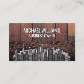 木製板土 |都市 名刺 (正面)