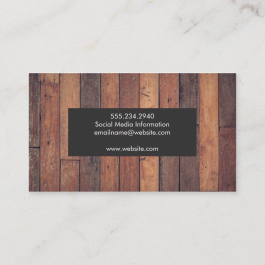 木製板 | ウッド 名刺 (裏面)