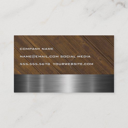 木製板 | メタル 名刺 (裏面)