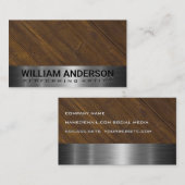 木製板 | メタル 名刺 (正面/裏面)