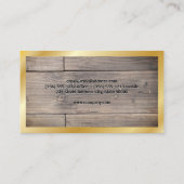 木製板 |金ゴールド縁ど 名刺 (裏面)