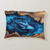 木製樹脂クジラ腰枕 アクセントクッション (裏面)