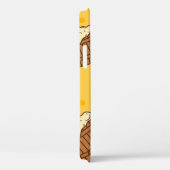 木製泡立ちビール麦酒Pのシームレスパターン Case-Mate iPhoneケース (裏面 / 右)