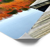 木製波止場オンオータムレイク ポスター (角)