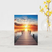 木製波止場&サンライズ悔やみや弔慰サンキュー カード (黄色い花)