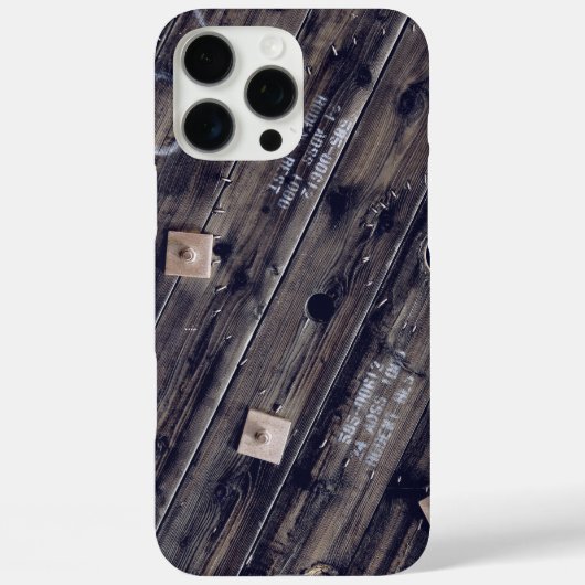 木製産業用ワイヤスプール Case-Mate iPhoneケース (裏面)