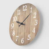 木製白番木製平野シンプル装飾 ラージ壁時計 (傾斜)