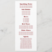 木製看板 テーブル設定, レストラン スリムライン メニュー (裏面)