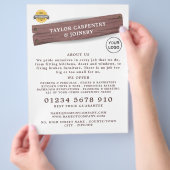 木製看板、木工、木工職人宣伝 チラシ (手)