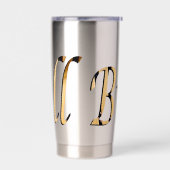 木製紙幣名ロゴ、 保温保冷タンブラー (左面)