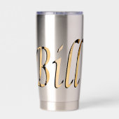 木製紙幣名ロゴ、 保温保冷タンブラー (背面)