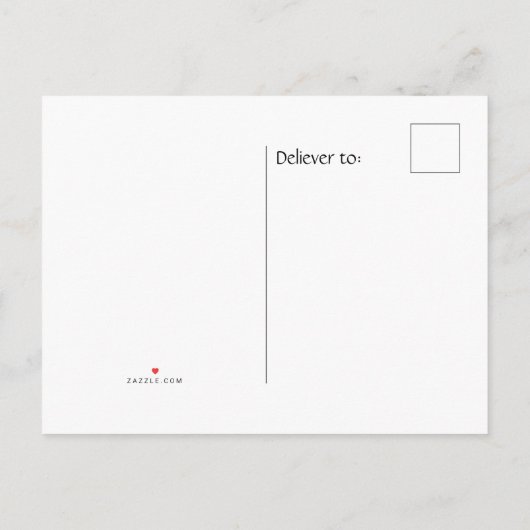 木製素朴で我々は新しい家の告知を移した 案内ポストカード (裏面)