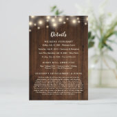 木製素朴のストリングライトの着側詳細 エンクロージャーカード (スタンド正面)