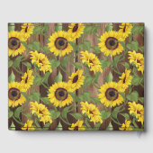 木製素朴のストリングライトひまわ結婚り ゲストブック (裏面)